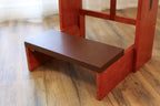 Prayer Bench Stool Table, Wooden Church Prayer Chair Padded Kneeler Shelf Folding Chair for Kneeling at Home