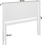 AFI, Nantucket Queen Solid Wood Panel Headboard, White