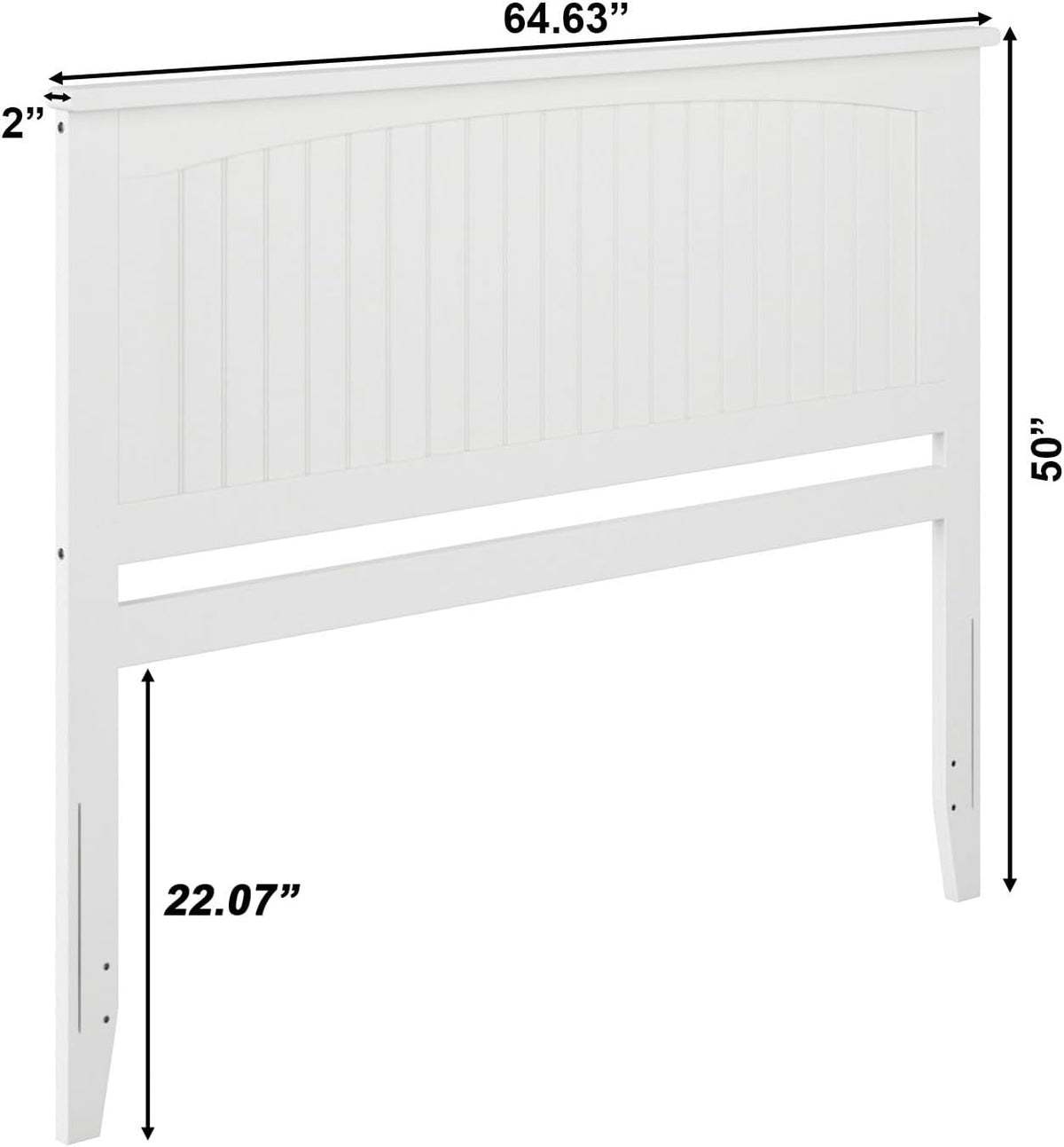 AFI, Nantucket Queen Solid Wood Panel Headboard, White