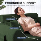 79" Convertible Futon Sofa Bed,High Back Couch for Living Room | 5-in-1 Corduroy Loveseat Sleeper, Futon Couch with Ergonomic Support & Side Storage Pocket, No Assembly,Olive Green