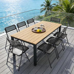 Black Folding Chairs 4-Pack, Breathable Plastic for Card Tables & Indoor Outdoor, Easy-Clean & Supports 400 Lbs