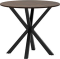 Giantex 36" Round Dining Table for 4, Farmhouse Kitchen Table with Rubber Wood Legs, Adjustable Foot Pads, Dining Room Tables for Dinette, Small Space, Dinner, Living Room, Restaurant, Espresso