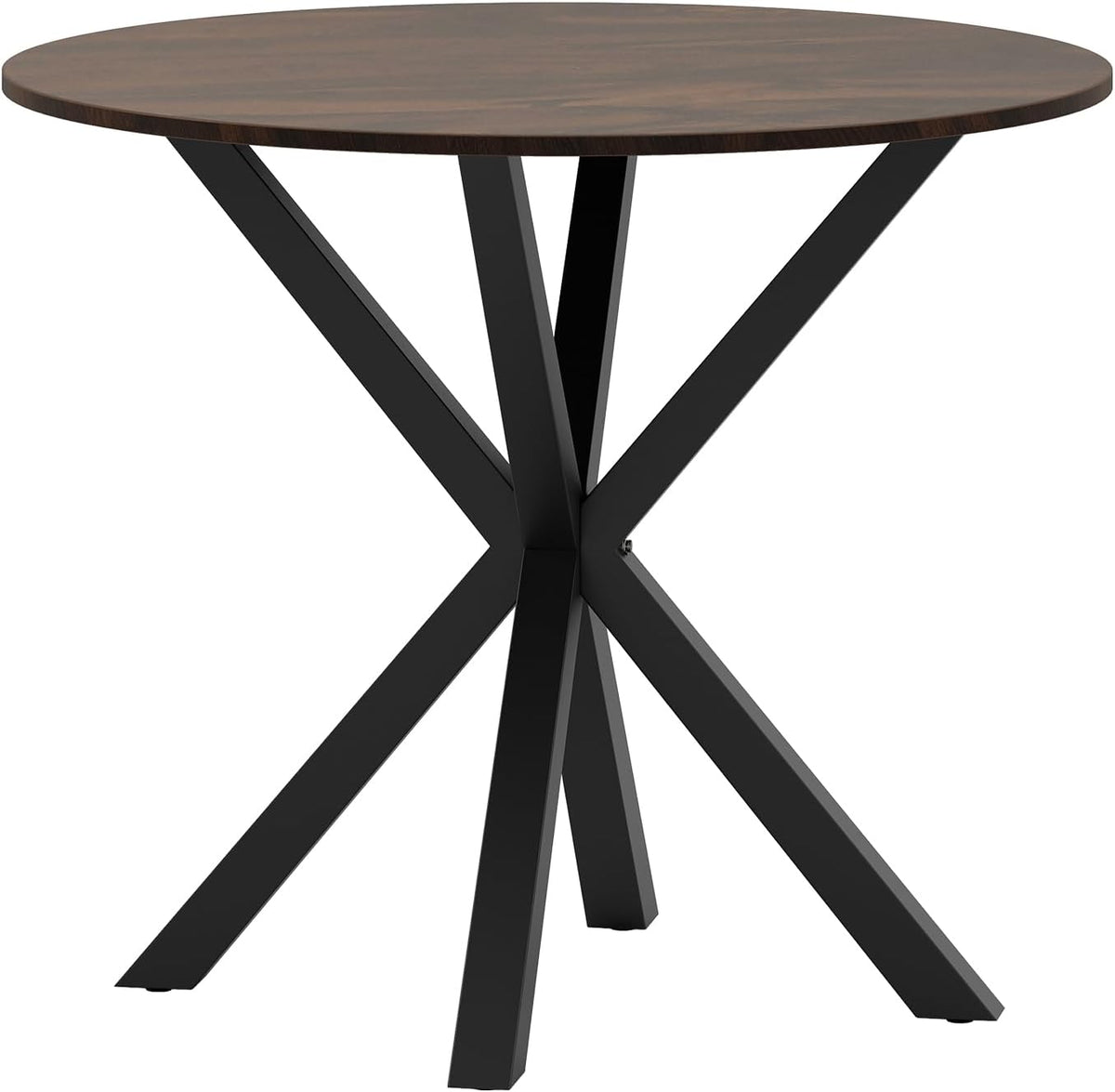 Giantex 36" Round Dining Table for 4, Farmhouse Kitchen Table with Rubber Wood Legs, Adjustable Foot Pads, Dining Room Tables for Dinette, Small Space, Dinner, Living Room, Restaurant, Espresso