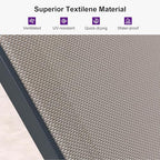PURPLE LEAF Outdoor Chaise Lounge Chairs Set of 2 Aluminum Frame, Taupe | Textilene quick dry & durable, Powder coat for anti-rust, Armrests added comfort, Built-in Side Table, 5 Adjustable position