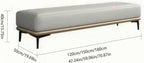 Modern Bedroom Bench, PU Leather Entrance, Upholstered Bed Stool with Metal Legs, for Living Room, Foyer, Dining, Bedrooms Entryway(150 * 50 * 40cm)