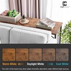 CAPHAUS 63” Narrow Long Console Table for Entryway, Classic Design Sofa Living Room, Skinny Table, Entrance Hallway, Plant Décor Rustic Oak 63-Inch