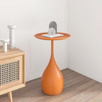 Boho Side Table End Coffee Tables, Unique Aesthetics Minimalist Accent Tables, Multifunction Round Metal Side Tables for Living Room Bedroom Sofa Balcony Couch Patio Yard Garden Indoor & Outdoor