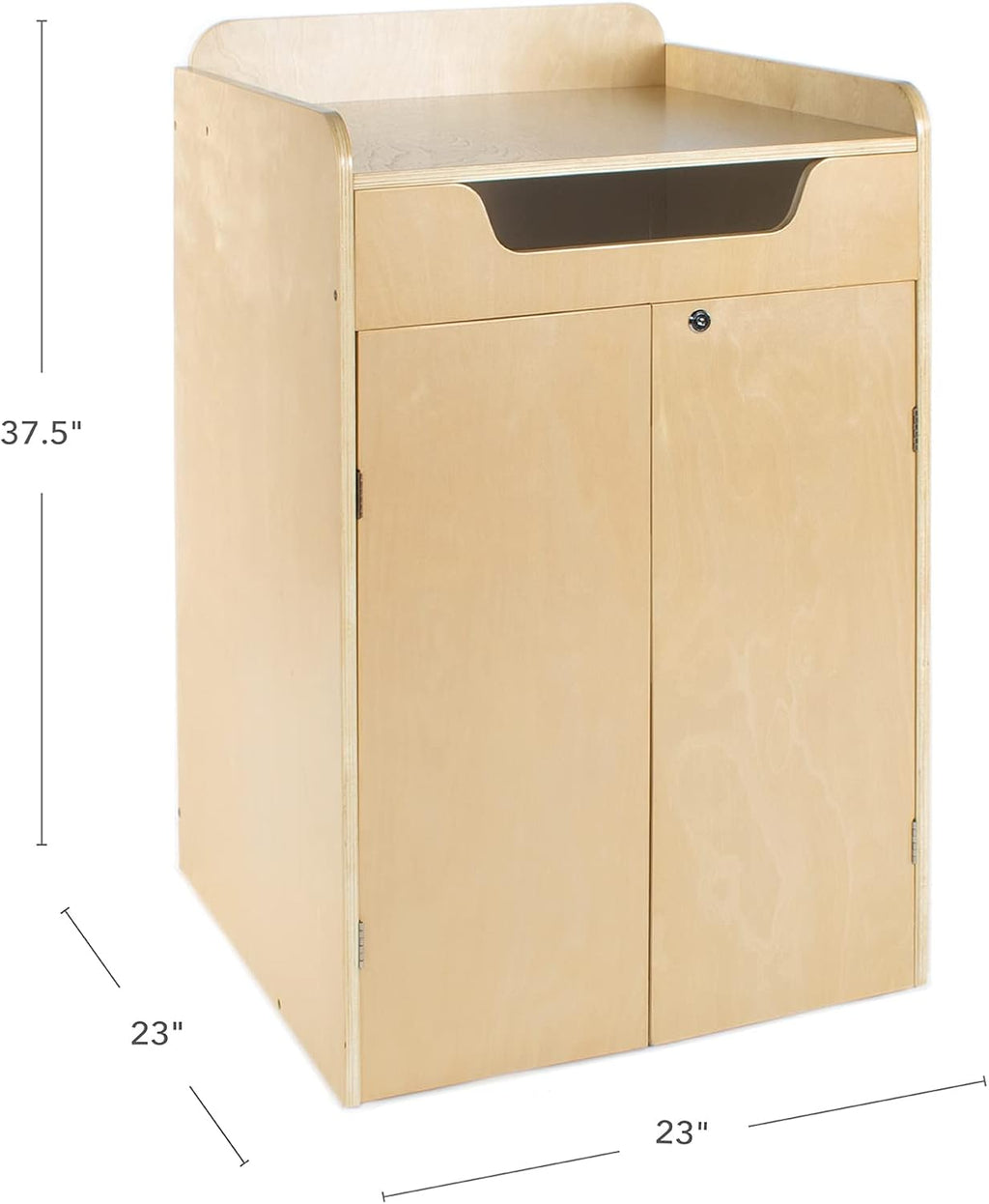 Guidecraft Library Book Drop - Wooden Rolling Books and Media Storage Unit with Casters, Office and School Supply
