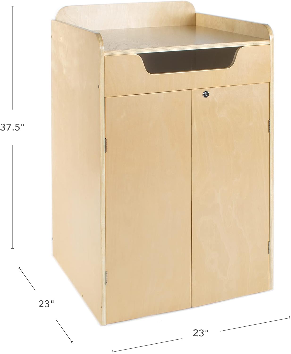 Guidecraft Library Book Drop - Wooden Rolling Books and Media Storage Unit with Casters, Office and School Supply