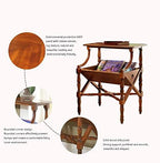 Telephone Table, Solid Magazine Rack/Sofa Side End Table,Living Room Newspaper Rack,Telephone Side Table,Cabinet with Bottom Shelf Storage(Color:Maroon,Size:23.0313.9731.