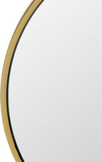 SAFAVIEH Home Collection - Paku Side Table, Gold Round Pedestal Accent Table with Mirrored Top (ACC2323A)