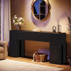 Tribesigns 71-Inch Long Console Table for Entryway, Farmhouse Sofa Console | Wood Entry Table, Console Table for Hallway, Foyer, Living Room, 300 Lb Capacity, Sturdy and Stable, Easy Assembly, Black