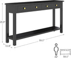 Kinfant Console Table - Entryway Table Sofa Table Hallway for Living Room, Front Hall, Couch (Drawer Handle Style 4)