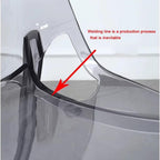 Etlegor Transparent Acrylic Dinning Chairs, Curved Backrest Kitchen Chairs Ladies Dressing Stool for Home Office, Cafe, and Wedding Events(Clear Blue)