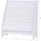 UTEX Kids Wood Table and Chair Set and Kids Sling Bookshelf