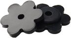 Garden Flag Stoppers, Rubber Garden Flags Pole Holder for Garden Flag Stand Small Black Flower Shape Yard Stoppers Indoor and Outdoor Use (5-Pack)