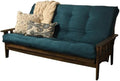 Kodiak Tucson Queen Futon Frame and Mattress Set - Wood Futon with Mattress Included in Fabric Mattress (Gray/Walnut)