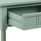 Knocbel Antique Entry Console Table with Drawers & Bottom Open Shelf, Wood Sofa Tables for Entryway Hallway Living Room, 35.43" W x 13.8" D x 30.25" H, Retro Blue