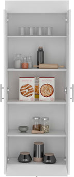 Nepal Pantry Cabinet, Space-Efficient 2-Door Design with Multiple Shelves