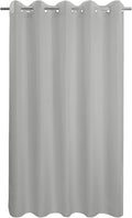 No Hook Grey Shower Curtain or Liner 78" Length - Soft Microfiber 78" Long Fabric Shower Curtain Liner Set, Machine Washable & Water Repellent, Gray, 71x80