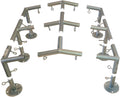 6 Leg Style Carport Canopy EMT Pipe Fittings Low Peak Connectors with 102 Degree Angle (Choose Size) (Connects 1" Pipe)