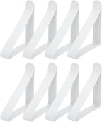 uxcell 8 Pack Tablecloth Clips, Stainless Steel Table Cloth Cover Clamps, 2.56" x 2.68" Windproof Holder Clips for Home Party Picnic Wedding Camping Dining Tables, White