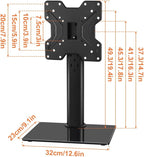 KKTONER Universal TV Stand Base for 13 inch to 43 inch LED TV Table Top TV Mount Stand with Swivel Height Adjustable Hold up 77LBs