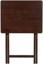 Folding TV Tray Table, Rubberwood, Walnut, 19" x 14.5" x 26", Indoor, 1 Piece