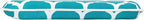 SleepMan Outdoor 17"x16" Chair Cushions with Ties Set of 2, Water Resistant All Weather U-Shape Seat Pads for Patio Garden Furniture Indoor (Set of 2, Aqua Plaid)