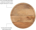 MAKLAINE Transitional Wood Hand Carved Side Table in Natural