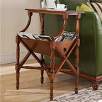Telephone Table, Solid Magazine Rack/Sofa Side End Table,Living Room Newspaper Rack,Telephone Side Table,Cabinet with Bottom Shelf Storage(Color:Maroon,Size:23.0313.9731.