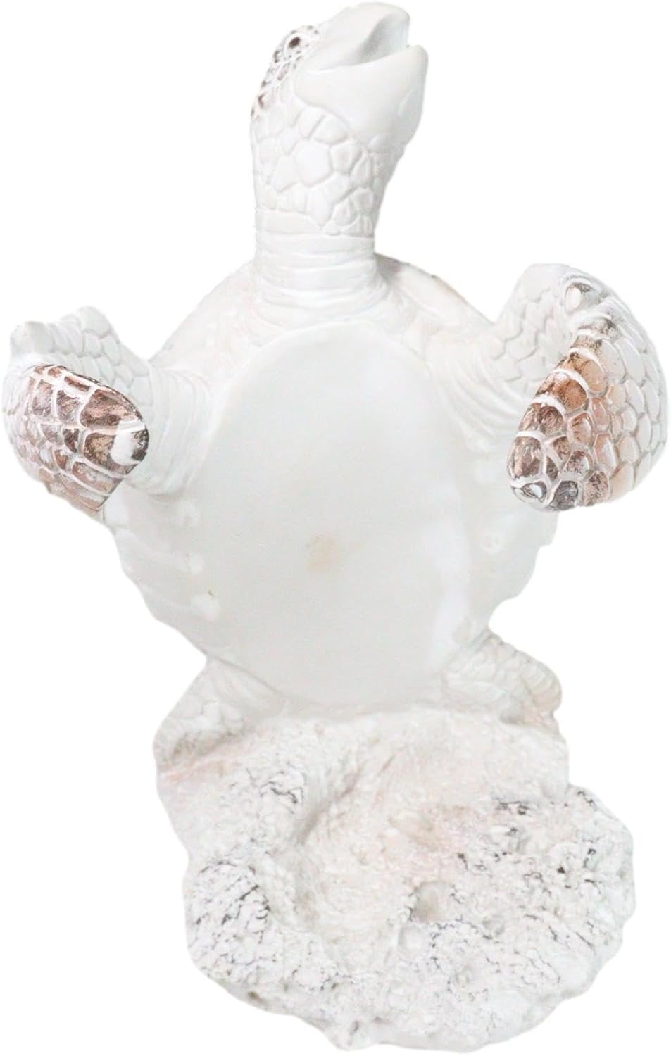 Ebros Gift Nautical Coastal Dancing Antique White Sea Turtle Wine Bottle Holder Caddy Figurine 7.5" High Home Kitchen Decorative Storage Organizer Turtles Terrapins Tortoises Decor