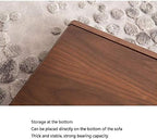 Telephone Table, All Solid Wood Side Table/Telephone Tables,C Sofa Side Table,Removable End Tables Living Room,White/Wood(Color:Walnut,Size:20.4714.1722.44in)