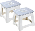 Folding Step Stool for Adults, Collapsible Plastic Stool, 2 Pack, Grey | Compact Foldable Design for Easy Storage,Textured Top Surface for Steady Footing, 2-Pack Set for Everyday Household Use