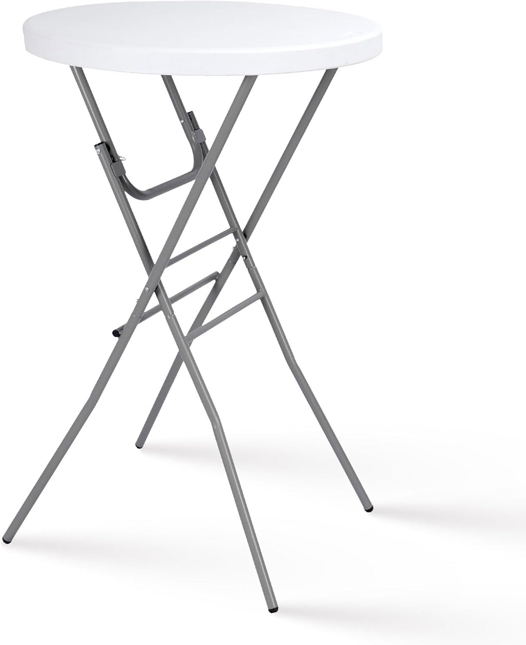 Byliable 28in Cocktail Folding Table, Round High Top Bar Height White Table | Portable Foldable Design with Removable Legs, Two Folding Methods, HDPE Tabletop, Indoor Outdoor for Parties, Patio, Events