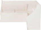 Linon Harris White Corner Breakfast Nook - Nook Only, Table is NOT included! 20.88D x 61.88W x 36.63H in