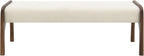 GDFStudio 50.25" Upholstered Long Bench, Modern Chenille Dining Bench with Solid Wood Legs, Padded Entryway Bench Seat for Bedroom End of Bed Kitchen Hallway Living Room, Beige