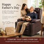Triple Motor Large Power Lift Recliner Chair for Elderly with Heat and Massage, Lay Flat Lift Chairs for Seniors Infinite Position, Extended Footrest, USB Ports (Dark Brown)