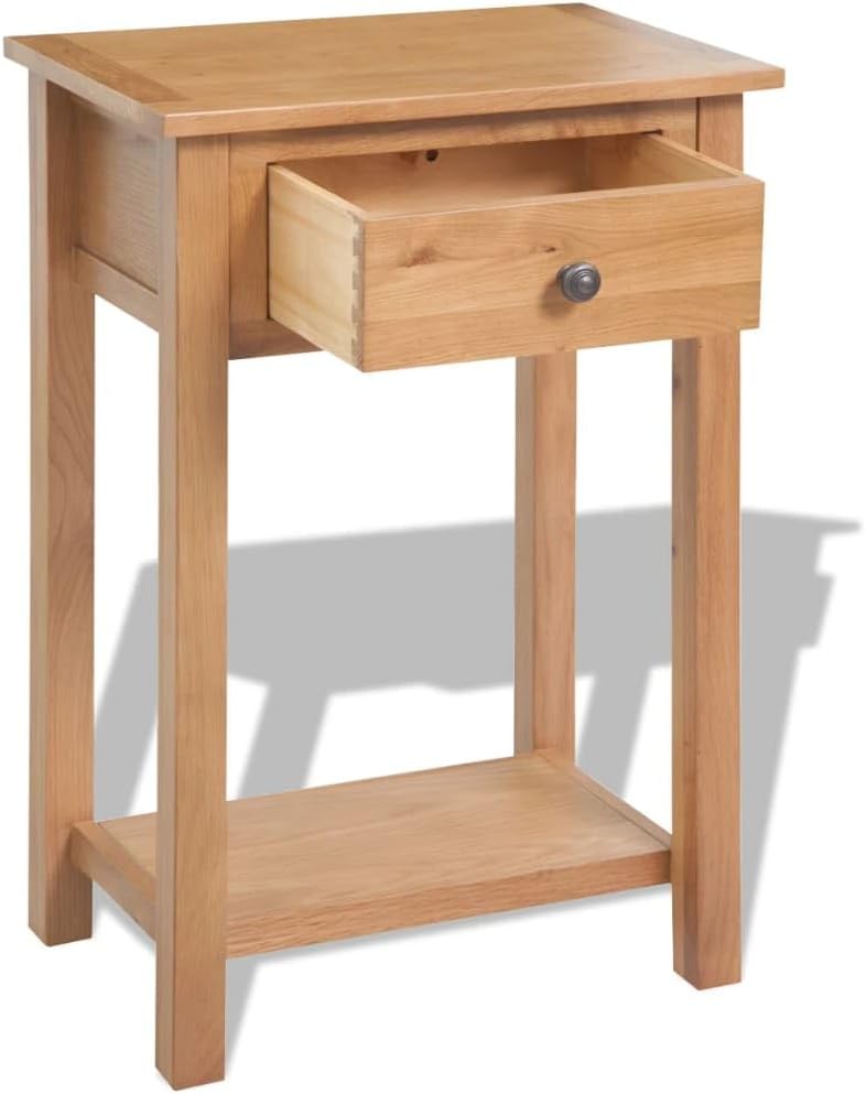 Console Table, Solid Oak Wood, 29.5 Tall, Ample Storage, Perfect for Living Room or Entryway, Durable Design, Versatile Style