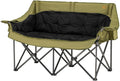 SAN HIMA Double Camping Chair for 2 Person, 650 LBS Heavy Duty Folding Loveseat with 43.7" Thick Padded Seat, Adjustable Cup Holders & Carry Bag, Waterproof Steel Camp Couch for Beach, Lawn & Backyard