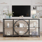 Tribesigns Extra Long Console Table, 70.9" Sofa Table with 3 Tier Shelves | Narrow Sofa Tables with 3 Tier Wood Storage Shelves, Industrial Metal Frame for Entryway Hallway Living Room Behind Couch