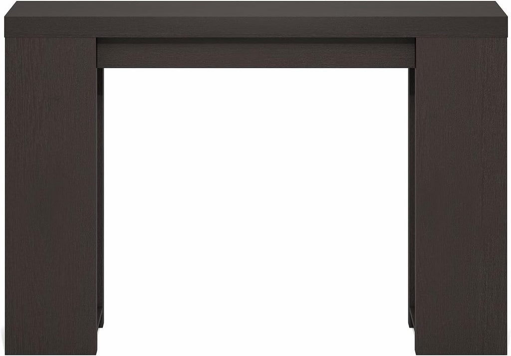 Furinno ARA 47-Inch Wide Entryway Table, Narrow Console Table, Dark Oak | Thick Frame Sofa Table with Shelf, Farmhouse Couch Table Behind Sofa, for Entrance, Hallway, Living Room