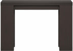 Furinno ARA 47-Inch Wide Entryway Table, Narrow Console Table, Dark Oak | Thick Frame Sofa Table with Shelf, Farmhouse Couch Table Behind Sofa, for Entrance, Hallway, Living Room