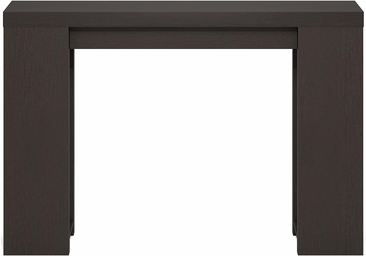 Furinno ARA 47-Inch Wide Entryway Table, Narrow Console Table, Dark Oak | Thick Frame Sofa Table with Shelf, Farmhouse Couch Table Behind Sofa, for Entrance, Hallway, Living Room