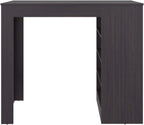 Wenge Kitchen Island with Open Storage - Wood Countertop | Four-shelf open storage design maximizes vertical space for organized storage