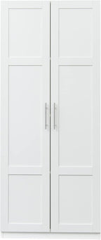 Kitchen Pantry Storage Cabinets, 70.87" Tall Pantry Cabinet with 2 Door and 3 Shelves, Farmhouse Kitchen Cabinets with Handles, Large Freestanding Storage Cabinet, White