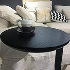 Telephone Table, Black Solid Wood Side Table,Living Room Sofa Side Table,Round Side Table/End Table/Night Stand/Coffee Table,Telephone Tables,Diameter 15.74 in(Black-15.74 * 21.25in