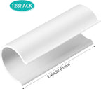 Jetec 128 Pieces PVC Pipe Clips Covers 2.4 Inches Long Greenhouse Clamps for Netting for Greenhouses Garden Shelters Bird Protection(For 1 Inch PVC Pipe,White)