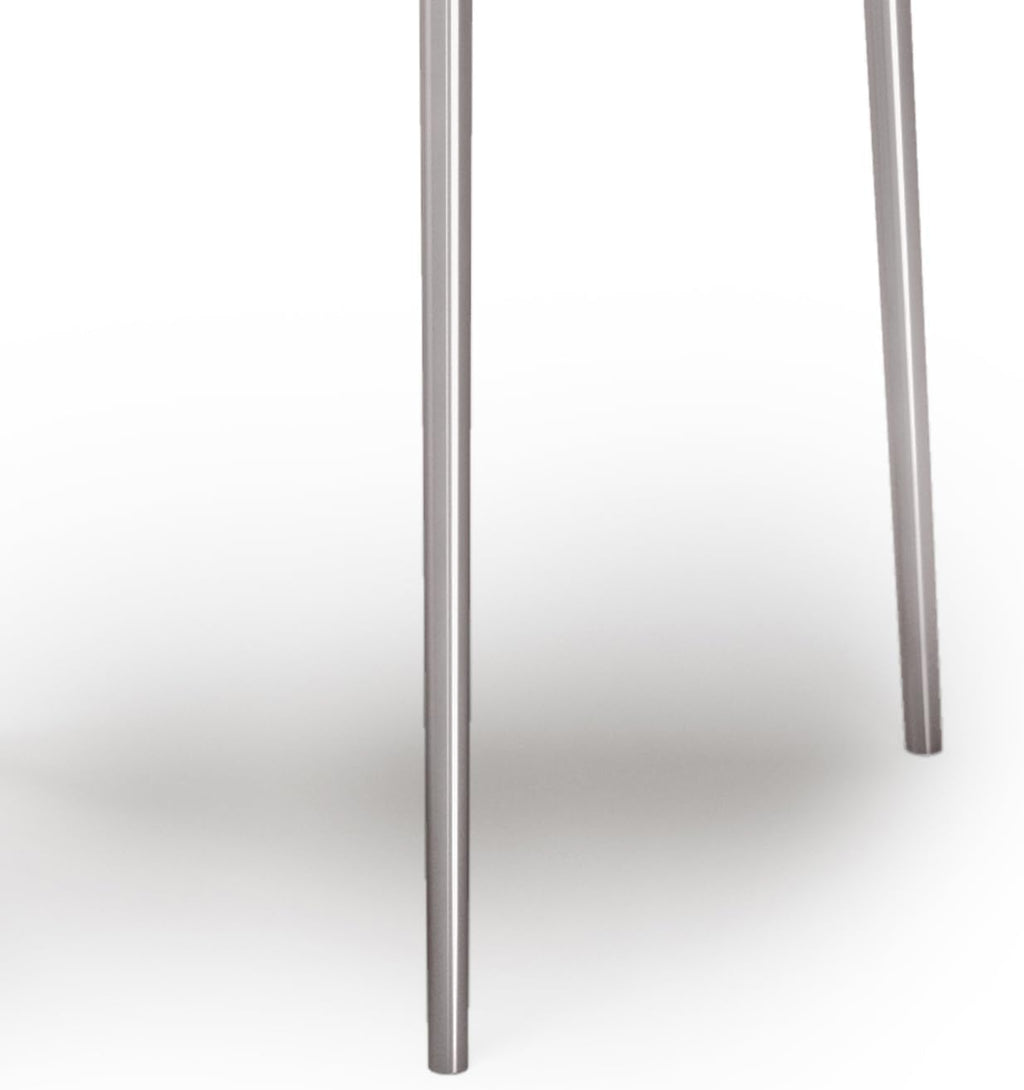 2-Piece Metal Nesting Table - Nickel with Gray, Iron, 19.7 x 19.7 x 21.7 | Handcrafted cast aluminum nesting tables with nickel finish