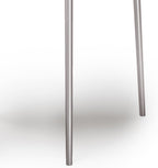 2-Piece Metal Nesting Table - Nickel with Gray, Iron, 19.7 x 19.7 x 21.7 | Handcrafted cast aluminum nesting tables with nickel finish
